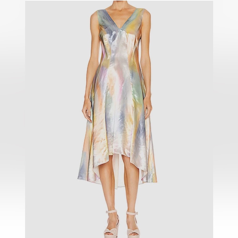 Sies Marjan Women's Dress Miriam” Printed Satin Midi Size 8